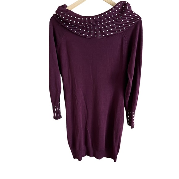 Emma & Posh elegant burgundy sweater dress. Size L Valentine feminine romantic - Picture 2 of 10